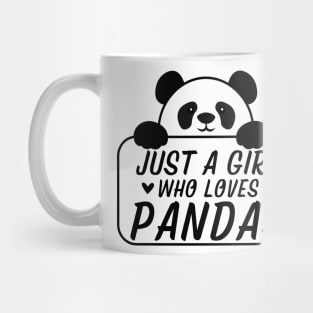 Just A Girl Who Loves Pandas Cute Panda Shirt Gift Mug